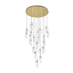 Lib&Co 10167-017-07 Gold Sorrento, 21 Light Round Led Chandelier, Clear, Gold Canopy Image 1