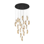 Lib&Co 10167-018-02 Black Sorrento, 21 Light Round Led Chandelier, Amber, Black Canopy Image 1