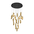Lib&Co 10167-020-02 Black Sorrento, 21 Light Round Led Chandelier, Copper, Black Canopy Image 1