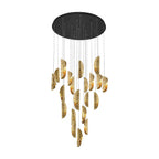 Lib&Co 10167-020-02 Black Sorrento, 21 Light Round Led Chandelier, Copper, Black Canopy Image 1