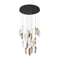 Lib&Co 10167-023-02 Black Sorrento, 21 Light Round Led Chandelier, Mixed, Black Canopy Image 1