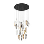Lib&Co 10167-023-02 Black Sorrento, 21 Light Round Led Chandelier, Mixed, Black Canopy Image 1