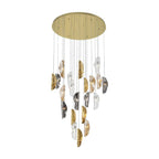 Lib&Co 10167-024-07 Gold Sorrento, 21 Light Round Led Chandelier, Mixed With Copper Leaf, Gold Canopy Image 1