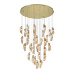 Lib&Co 10169-018-07 Gold Sorrento, 32 Light Led Grand Chandelier, Amber, Gold Canopy Image 1