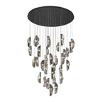 Lib&Co 10169-019-02 Black Sorrento, 32 Light Led Grand Chandelier, Smoke, Black Canopy Image 1