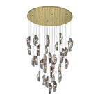 Lib&Co Sorrento, 32 Light Led Grand Chandelier, Smoke, Chrome Canopy