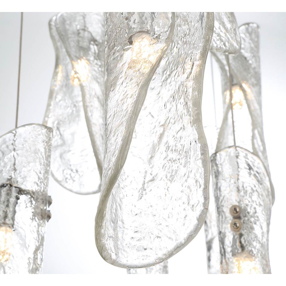 Lib&Co Sorrento, 16 Light Oval Led Chandelier, Clear, Chrome Canopy