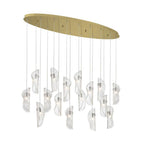Lib&Co 10172-017-07 Gold Sorrento, 16 Light Oval Led Chandelier, Clear, Gold Canopy Image 1