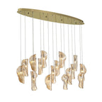 Lib&Co 10172-018-07 Gold Sorrento, 16 Light Oval Led Chandelier, Amber, Gold Canopy Image 1