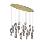 Lib&Co 10172-019-07 Gold Sorrento, 16 Light Oval Led Chandelier, Smoke, Gold Canopy Image 1