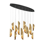 Lib&Co 10172-020-02 Black Sorrento, 16 Light Oval Led Chandelier, Copper, Black Canopy Image 1