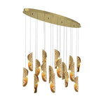 Lib&Co 10172-020-07 Gold Sorrento, 16 Light Oval Led Chandelier, Copper, Gold Canopy Image 1