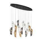 Lib&Co 10172-023-02 Black Sorrento, 16 Light Oval Led Chandelier, Mixed, Black Canopy Image 1