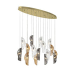 Lib&Co 10172-023-07 Gold Sorrento, 16 Light Oval Led Chandelier, Mixed, Gold Canopy Image 1