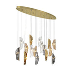 Lib&Co 10172-024-07 Gold Sorrento, 16 Light Oval Led Chandelier, Mixed With Copper Leaf, Gold Canopy Image 1
