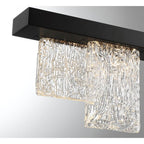 Lib&Co Siena, 6 Light Linear Led Chandelier, Brushed Black