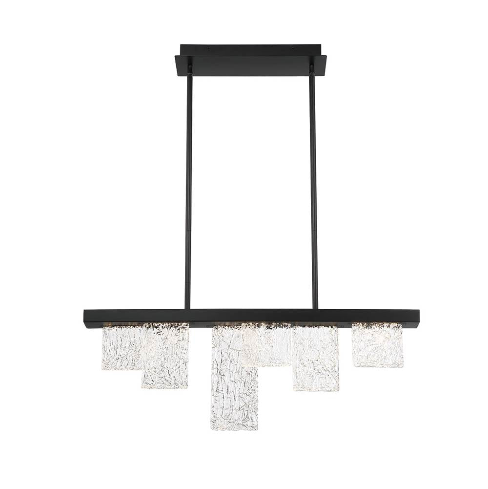 Lib&Co 10173-013 Brushed Black Siena, 6 Light Linear Led Chandelier, Brushed Black Image 4