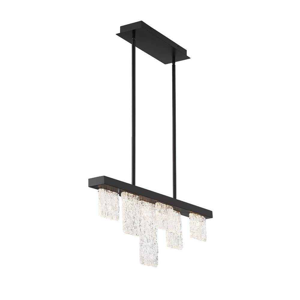 Lib&Co 10173-013 Brushed Black Siena, 6 Light Linear Led Chandelier, Brushed Black Image 3