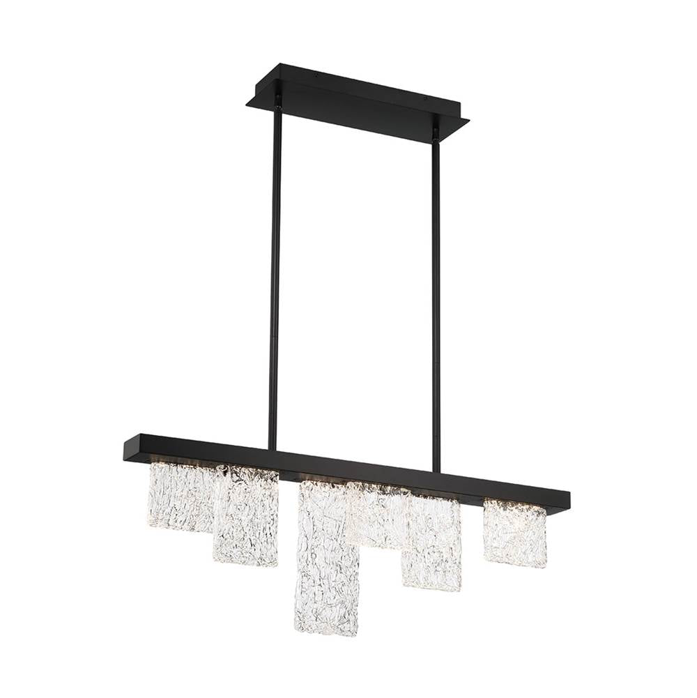 Lib&Co 10173-013 Brushed Black Siena, 6 Light Linear Led Chandelier, Brushed Black Image 1