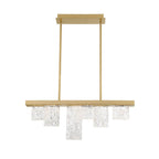 Lib&Co Siena, 6 Light Linear Led Chandelier, Brushed Black