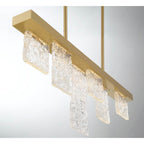 Lib&Co 10173-014 Brushed Gold Siena, 6 Light Linear Led Chandelier, Brushed Gold Image 2