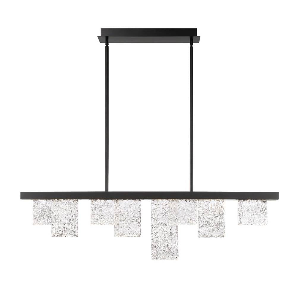 Lib&Co Siena, 8 Light Linear Chandelier, Brushed Black
