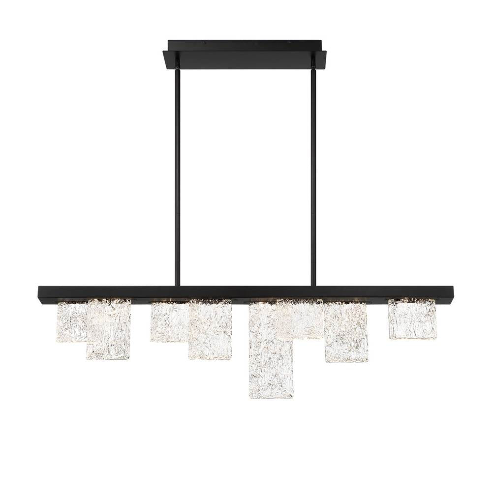 Lib&Co 10174-013 Brushed Black Siena, 8 Light Linear Chandelier, Brushed Black Image 5