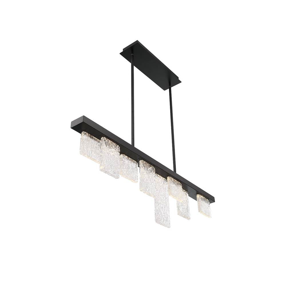 Lib&Co 10174-013 Brushed Black Siena, 8 Light Linear Chandelier, Brushed Black Image 4