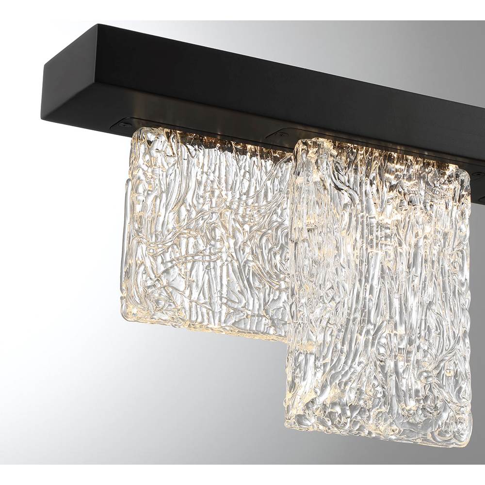 Lib&Co 10174-013 Brushed Black Siena, 8 Light Linear Chandelier, Brushed Black Image 3