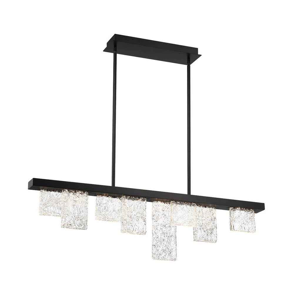 Lib&Co 10174-013 Brushed Black Siena, 8 Light Linear Chandelier, Brushed Black Image 1