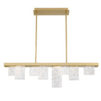 Lib&Co Siena, 8 Light Linear Chandelier, Brushed Black