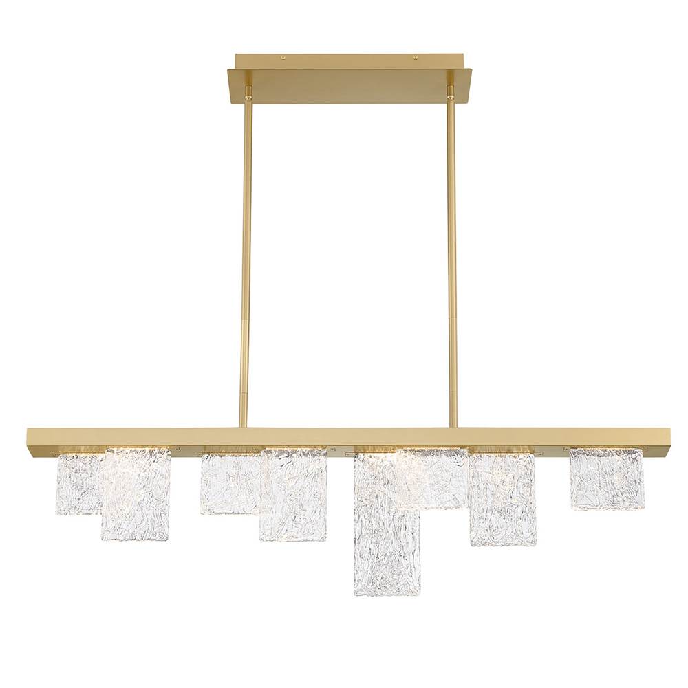 Lib&Co Siena, 8 Light Linear Chandelier, Brushed Black