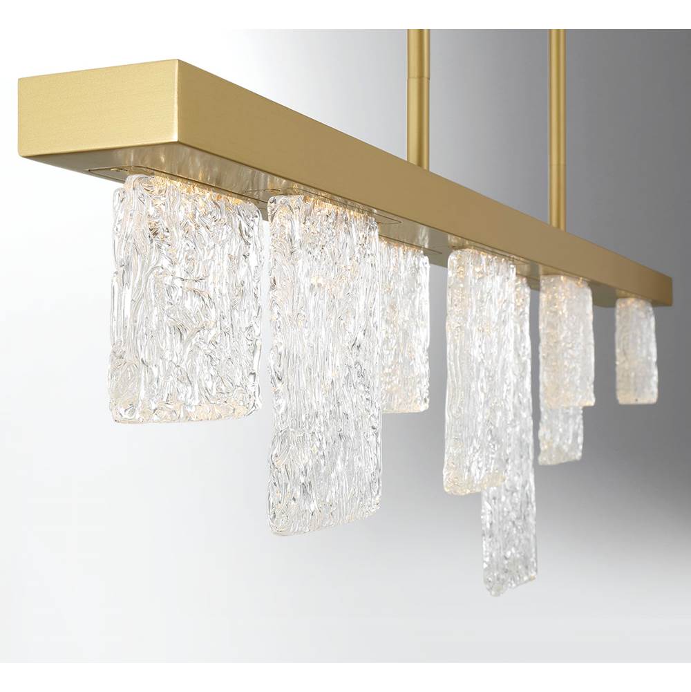 Lib&Co 10174-014 Brushed Gold Siena, 8 Light Linear Chandelier, Brushed Gold Image 4
