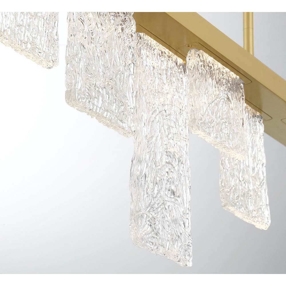Lib&Co 10174-014 Brushed Gold Siena, 8 Light Linear Chandelier, Brushed Gold Image 3