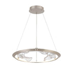 Lib&Co Nettuno, Small Led Chandelier, Metallic Brushed Grey