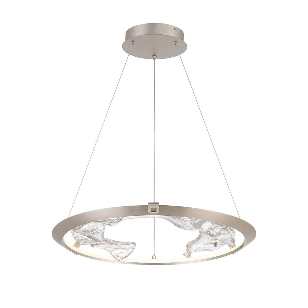 Lib&Co Nettuno, Small Led Chandelier, Metallic Brushed Grey