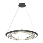 Lib&Co Nettuno, Large Led Chandelier, Metallic Brushed Grey