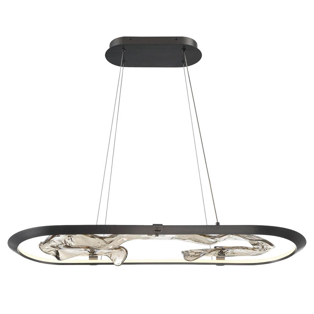 Lib&Co 10177-015 Metallic Brushed Grey Nettuno, Small Oval Led Chandelier, Metallic Brushed Grey Image 4