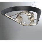 Lib&Co 10177-015 Metallic Brushed Grey Nettuno, Small Oval Led Chandelier, Metallic Brushed Grey Image 2