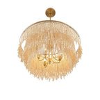 Lib&Co 10182-025 Antique Brass Molfetta, 9 Light Chandelier, Antique Brass With Cream Beads Image 5