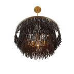 Lib&Co 10182-026 Antique Brass Molfetta, 9 Light Chandelier, Antique Brass With Black Beads Image 6