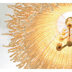 Lib&Co 10183-025 Antique Brass Molfetta, 12 Light Grand Chandelier, Antique Brass With Cream Beads Image 3