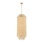 Lib&Co 10183-025 Antique Brass Molfetta, 12 Light Grand Chandelier, Antique Brass With Cream Beads Image 1