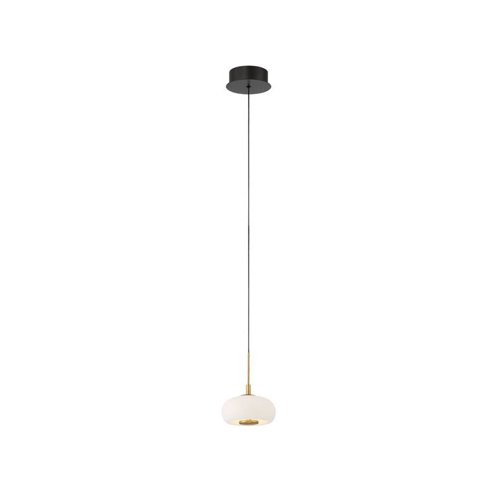 Lib&Co 10193-02 Matte Black Adelfia, 1 Light Led Pendant, Matte Black Image 1