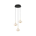 Lib&Co 10194-02 Matte Black Adelfia, 3 Light Round Led Pendant, Matte Black Image 1