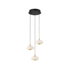 Lib&Co 10194-02 Matte Black Adelfia, 3 Light Round Led Pendant, Matte Black Image 1