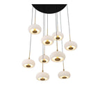 Lib&Co Adelfia, 9 Light Round Led Chandelier, Matte Black