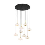 Lib&Co 10195-02 Matte Black Adelfia, 9 Light Round Led Chandelier, Matte Black Image 1