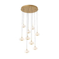 Lib&Co Adelfia, 9 Light Round Led Chandelier, Painted Antique Brass