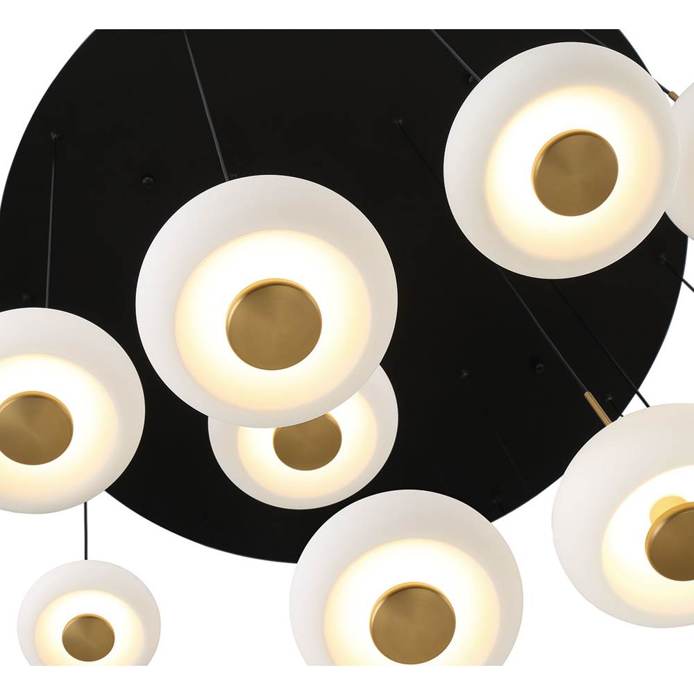 Lib&Co Adelfia, 19 Light Round Led Chandelier, Matte Black
